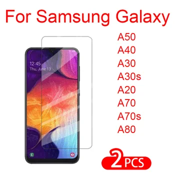 Для Samsung Galaxy A50 A40 A30 A20 A70 A80 Защитная пленка из закаленного стекла, Прозрачная HD-пленка для экрана A20 A30 A40 A50 A70 A80 A30s A90